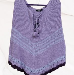 Vertigo - Boho Crocheted Poncho Sz Large